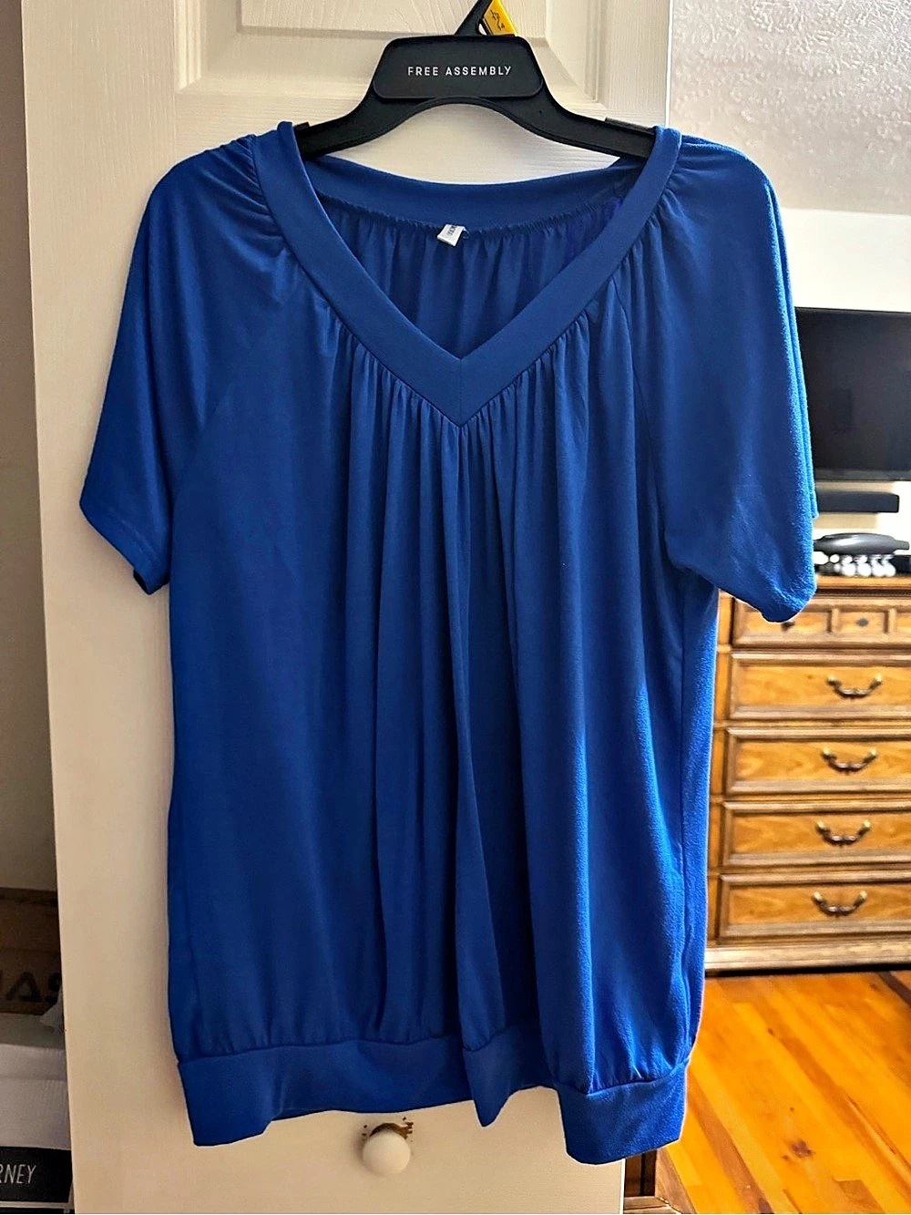 Dokotoo Blue Short Sleeve Tunic Size Large Like New